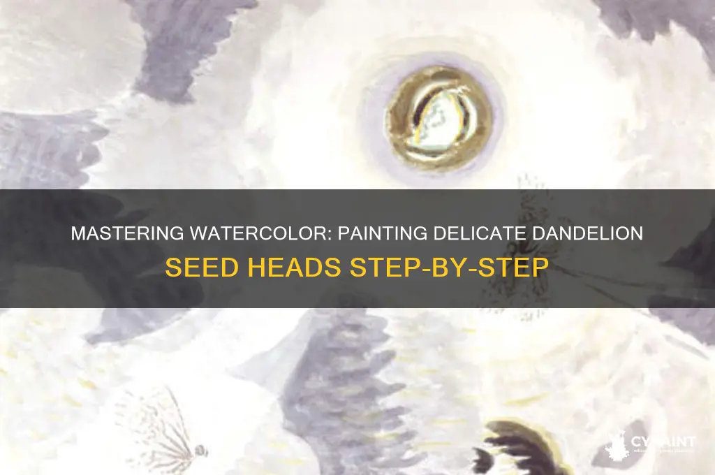 how to paint a dandelion seed head