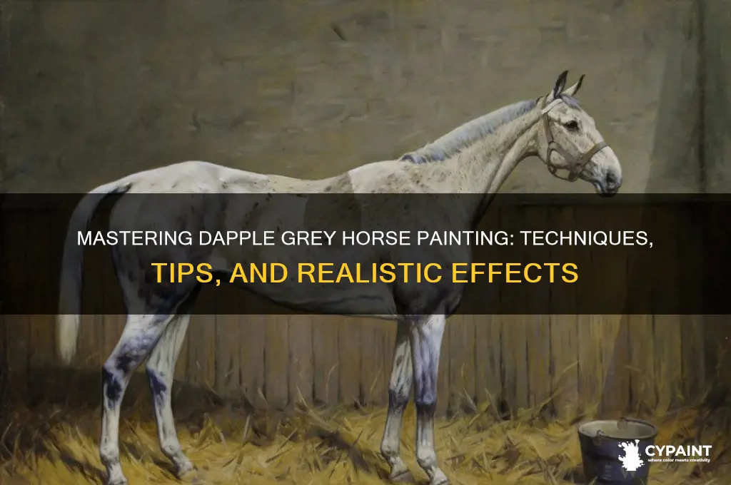 how to paint a dapple grey horse