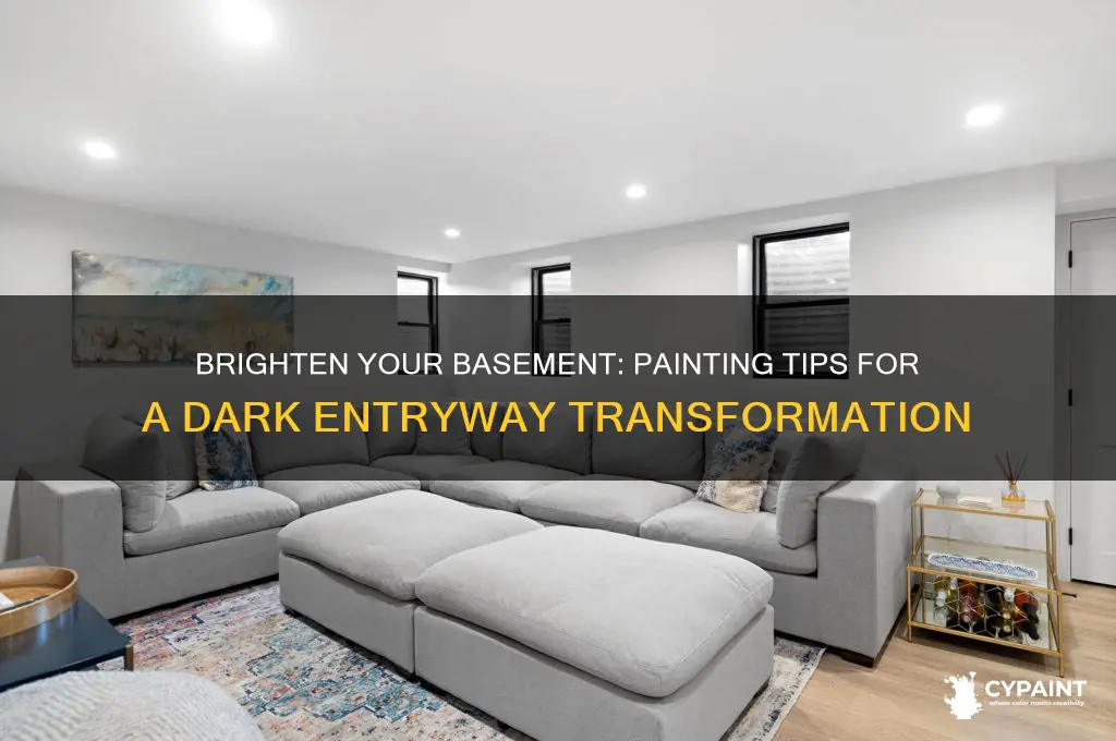 how to paint a dark basement entry