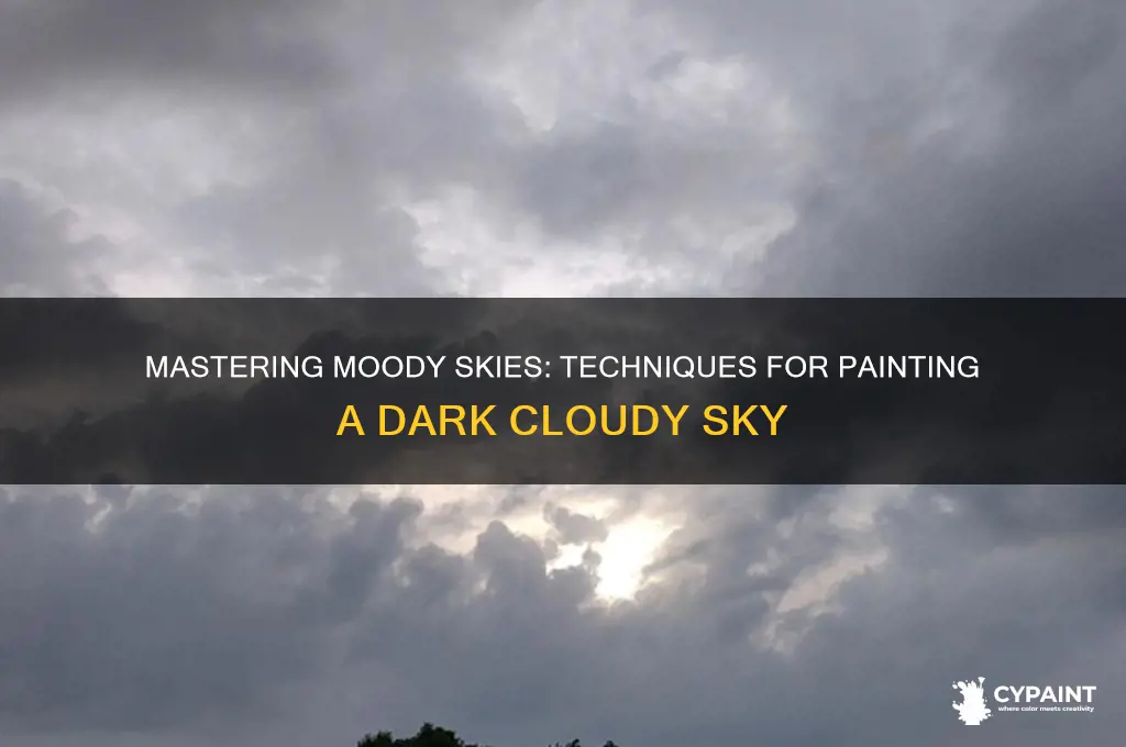 how to paint a dark cloudy sky