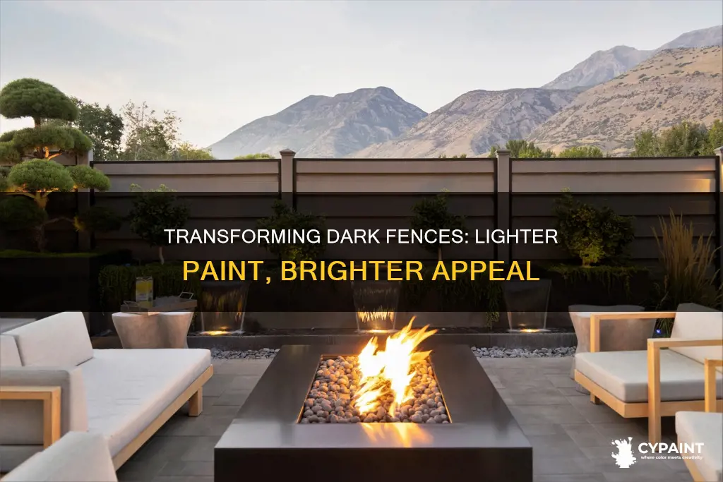 how to paint a dark fence a lighter colour