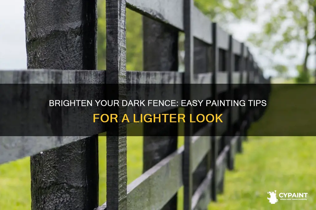 how to paint a dark fence lighter