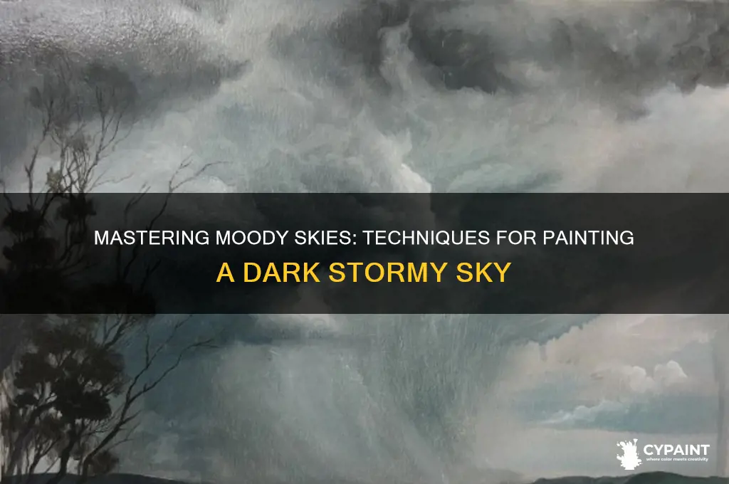 how to paint a dark stormy sky