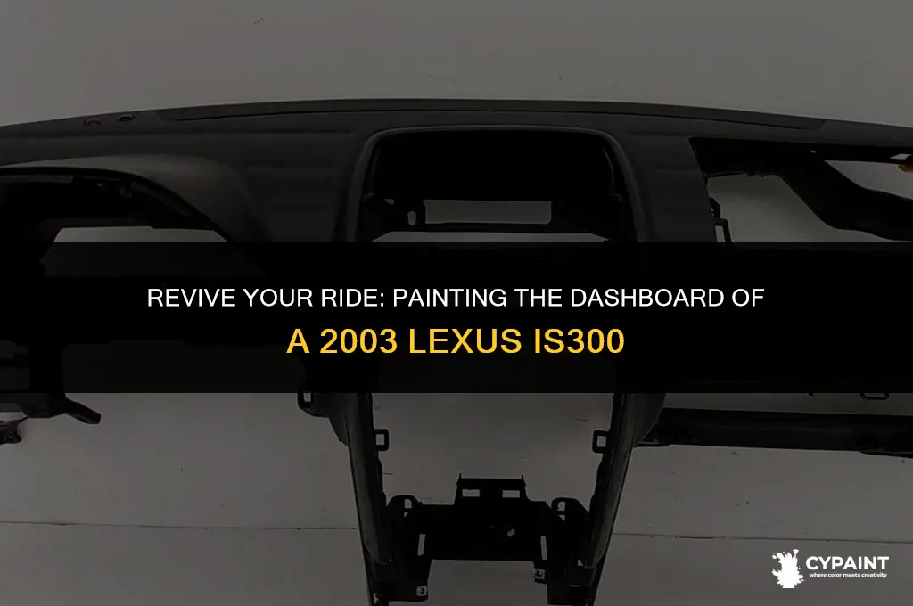 how to paint a dashboard on a 2003 lexus is300