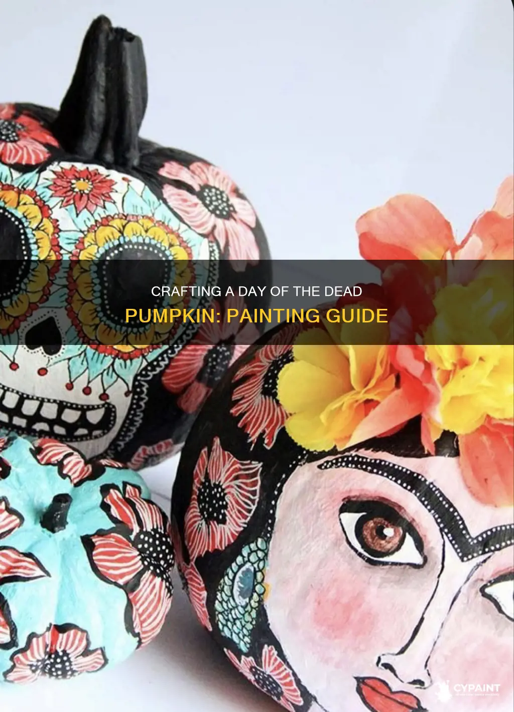 how to paint a day of the dead pumpkin