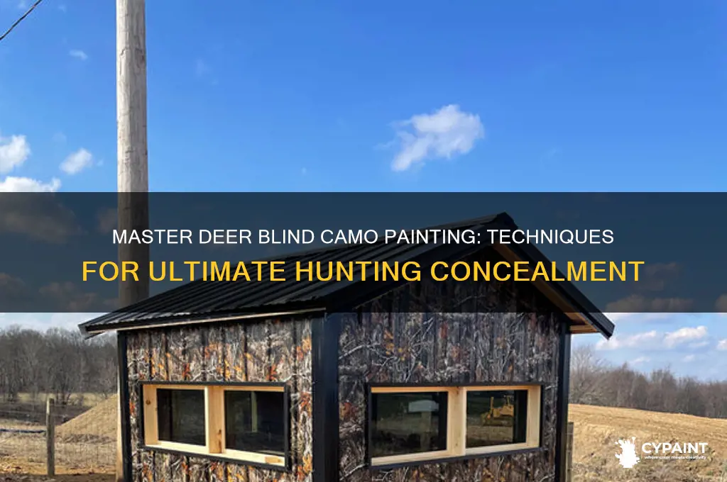 how to paint a deer blind camo