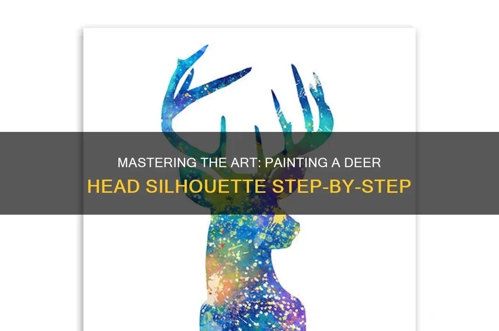 how to paint a deer head silhouette