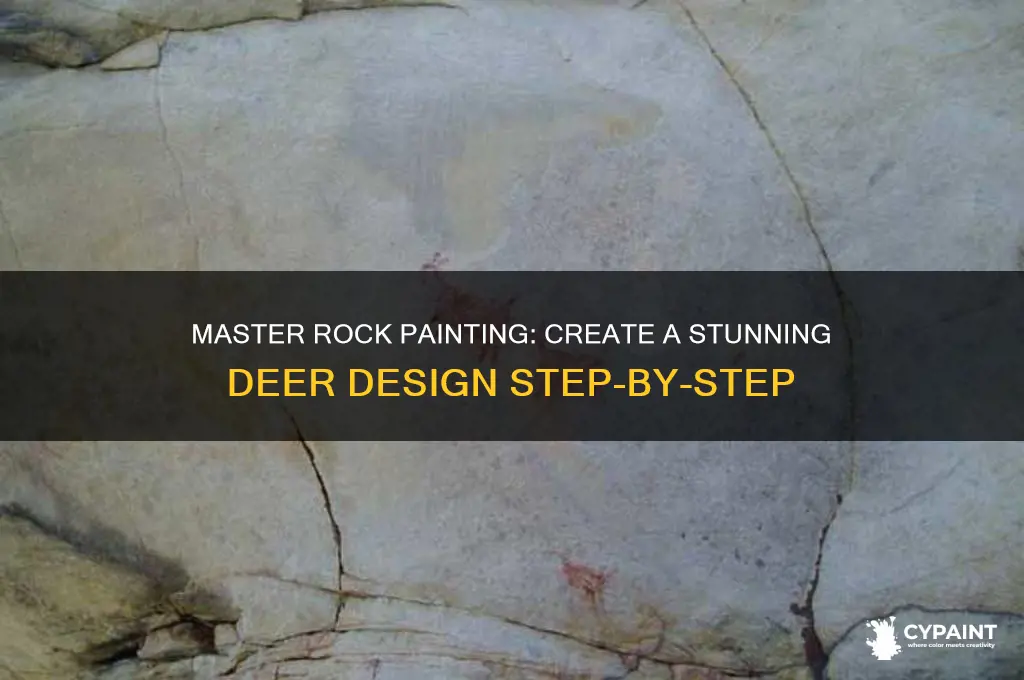 how to paint a deer on a rock