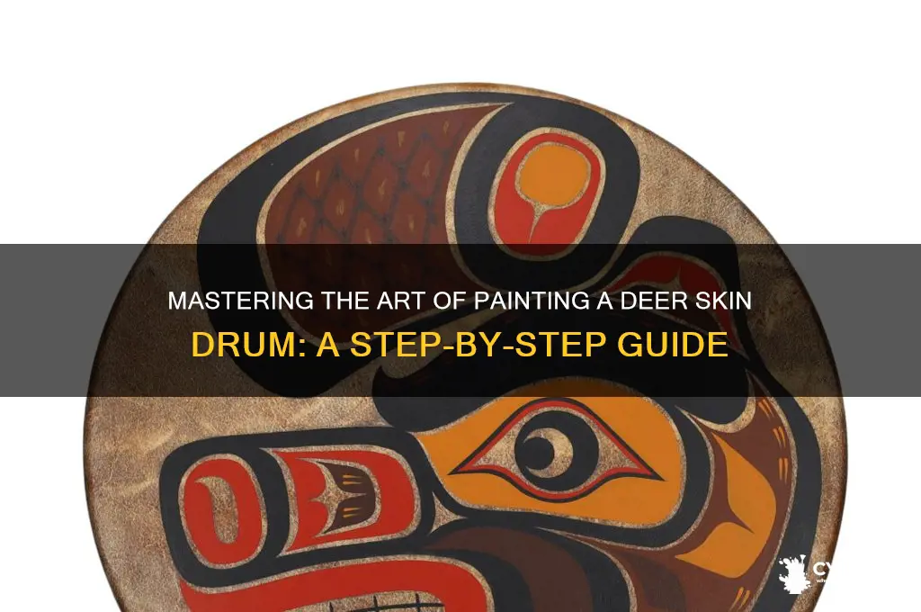 how to paint a deer skin drum