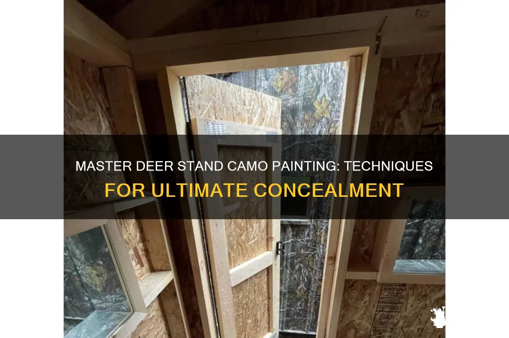 how to paint a deer stand camo