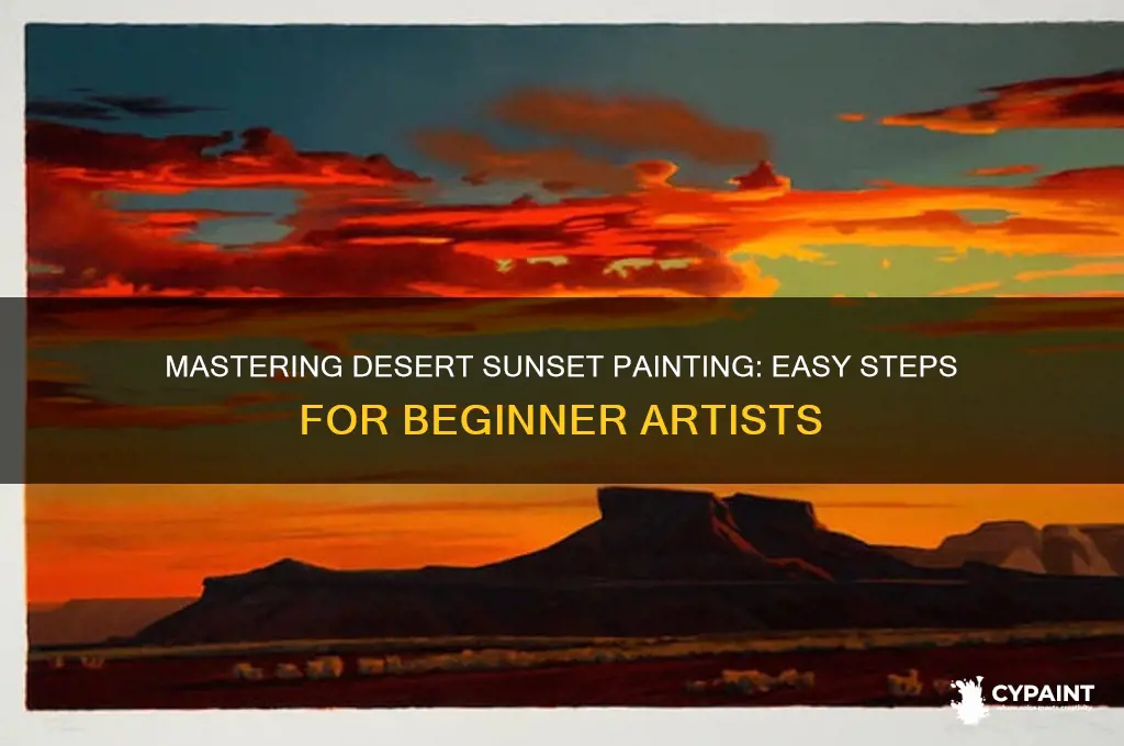 how to paint a desert sunset for beginners