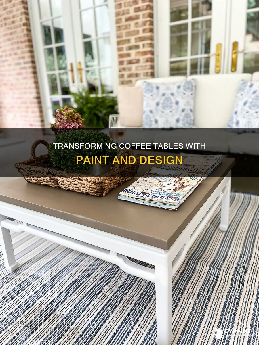 how to paint a design on a coffee table