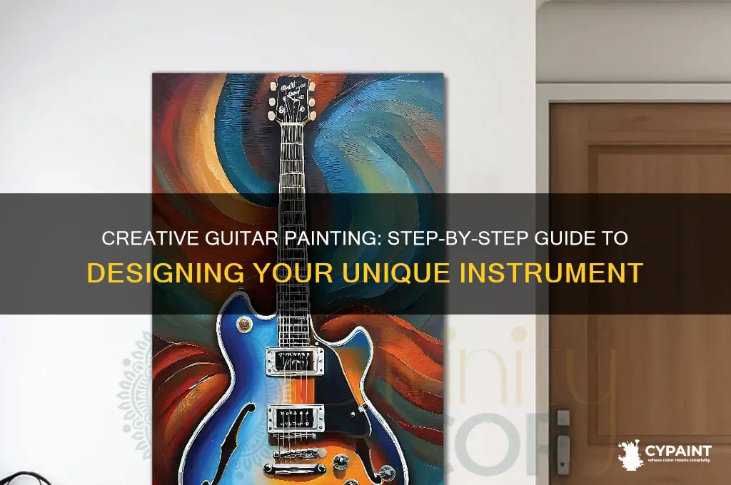 how to paint a design on a guitar