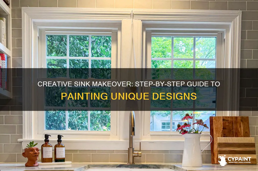 how to paint a design on a sink