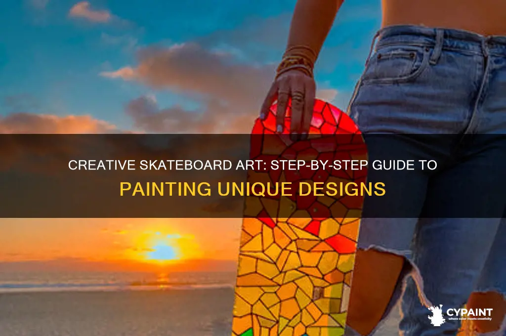 how to paint a design on a skateboard