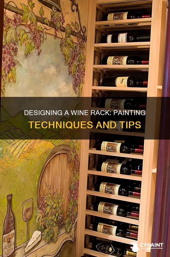 how to paint a design on a wine rack