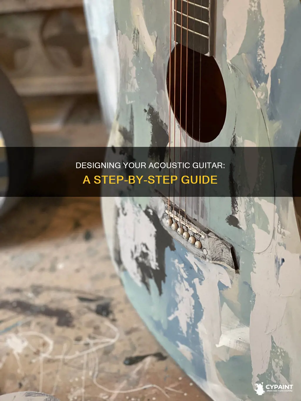 how to paint a design on an acoustic guitar