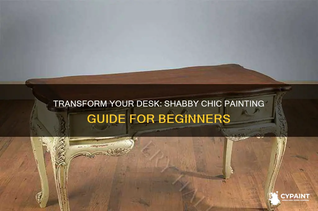 how to paint a desk shabby chic