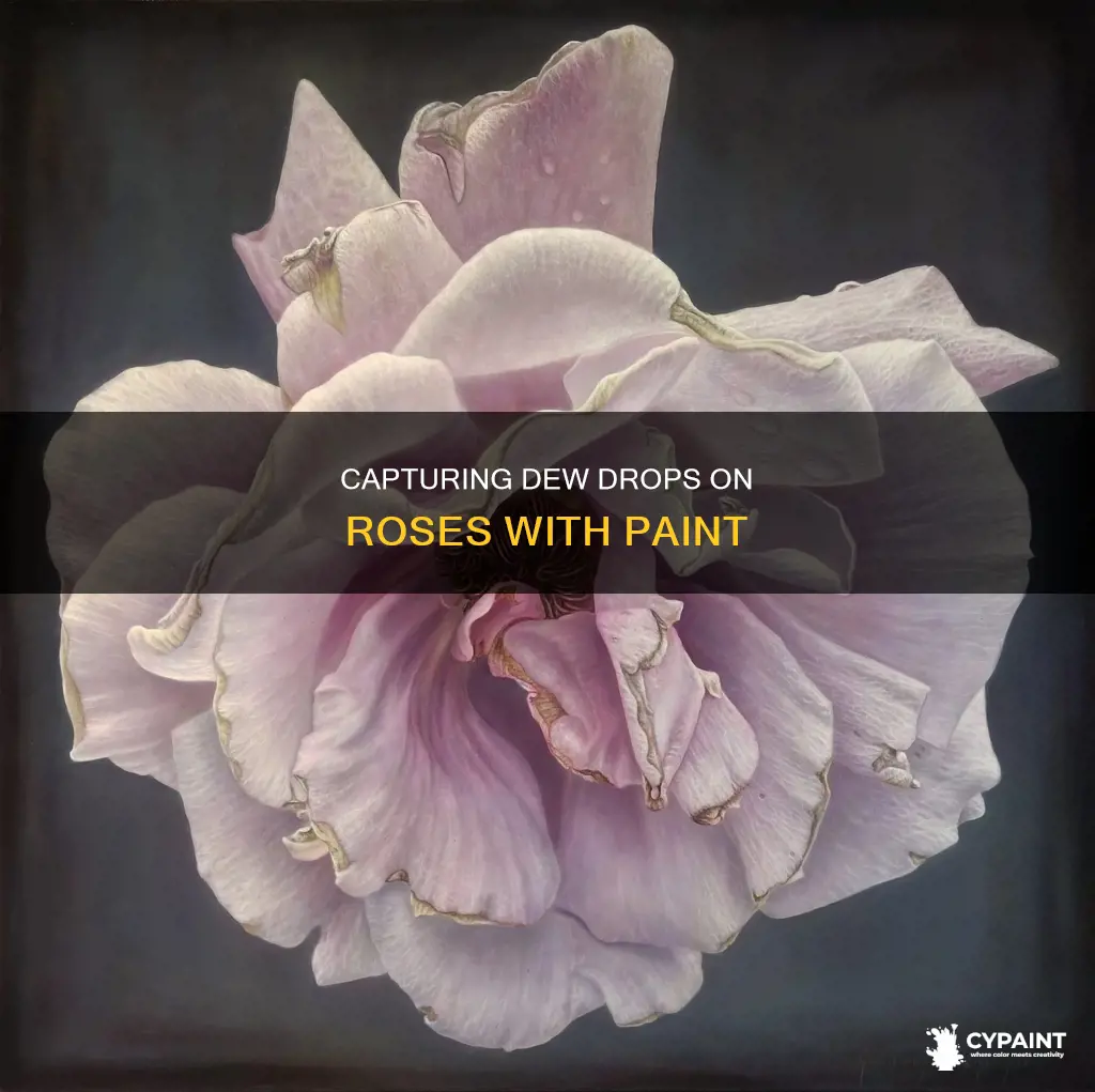 how to paint a dew drop on a rose