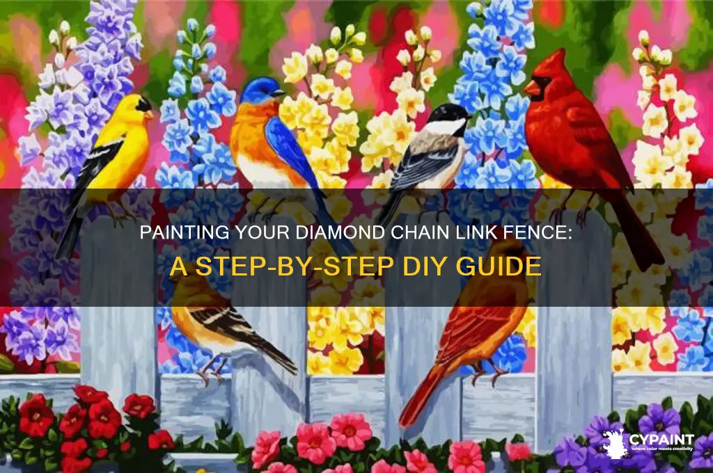 how to paint a diamond chain link fence