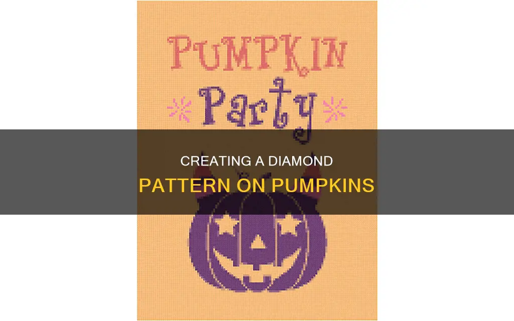 how to paint a diamond pattern on a pumpkin
