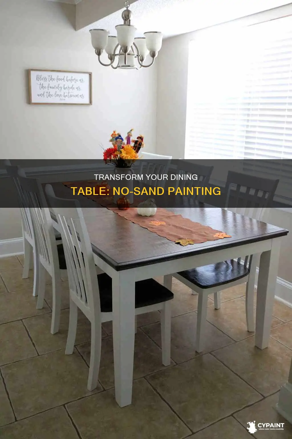 how to paint a dining room table without sanding