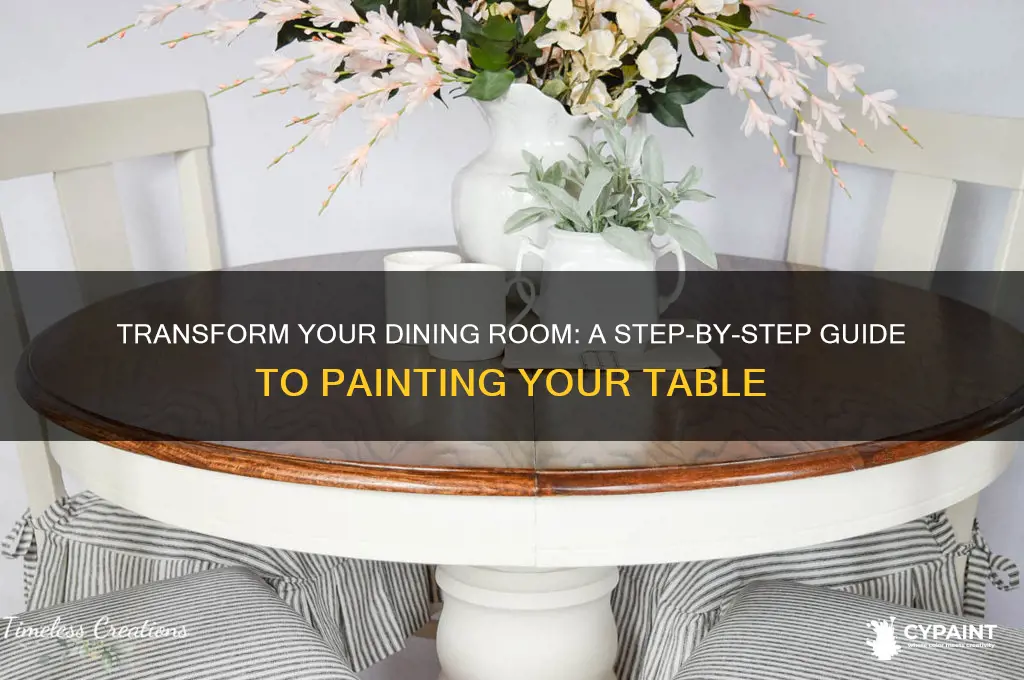 how to paint a dining room table