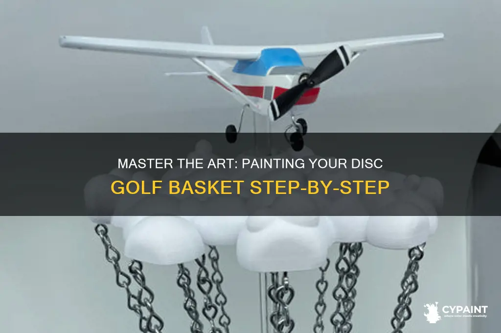 how to paint a disc golf basket