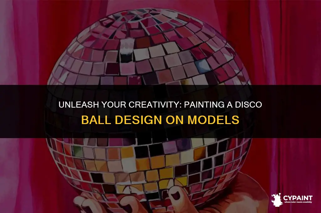 how to paint a disco ball design on a model