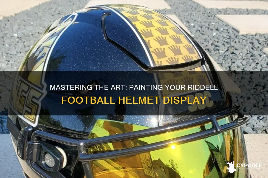 how to paint a display football helmet riddell