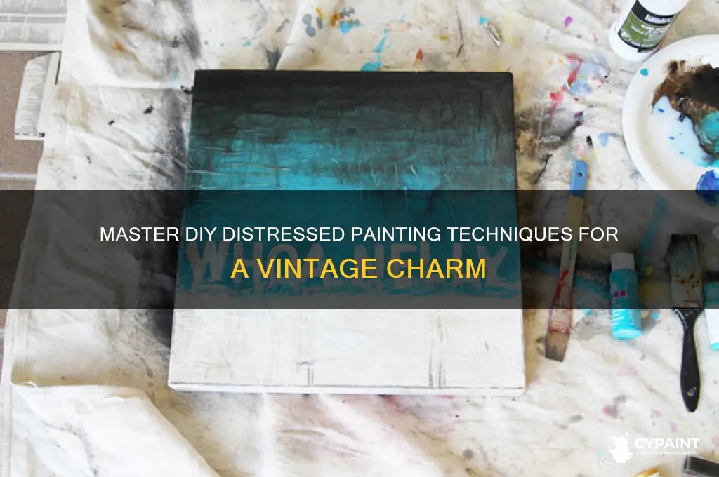 how to paint a distressed look diy