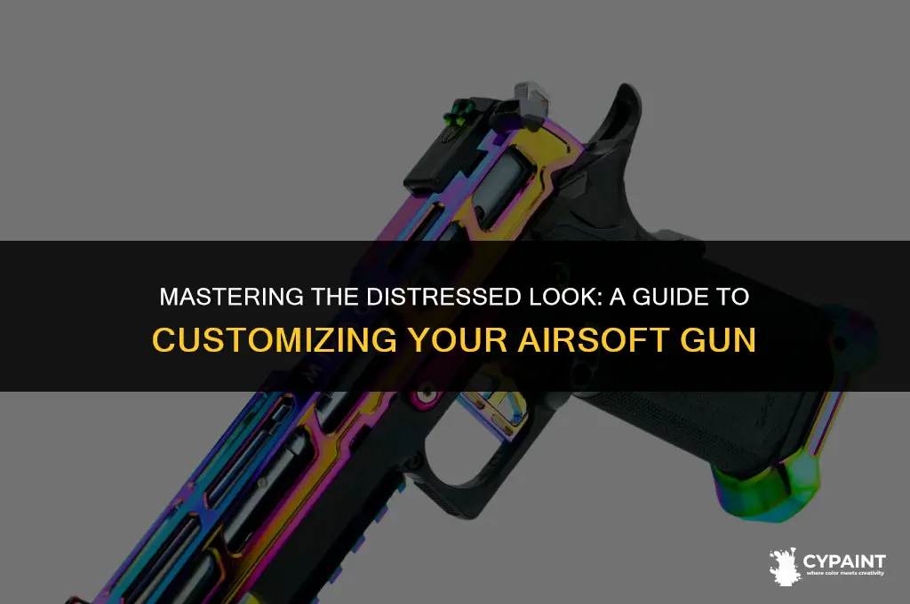 how to paint a distressed look on an airsoft gun