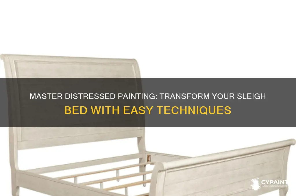 how to paint a distressed sleigh bed