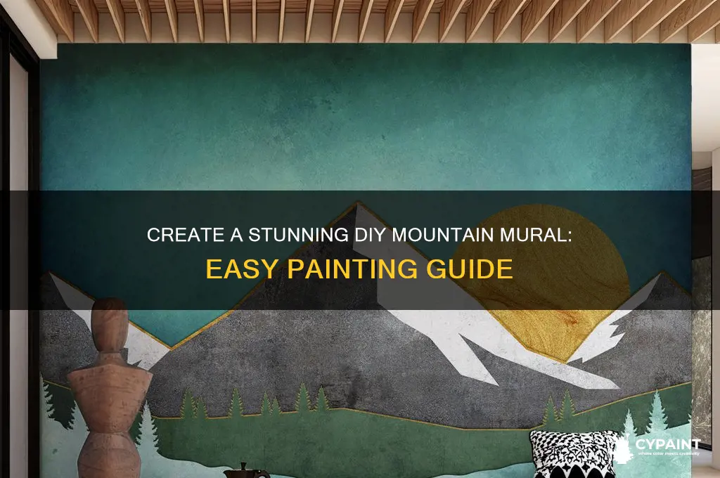 how to paint a diy mountain mural