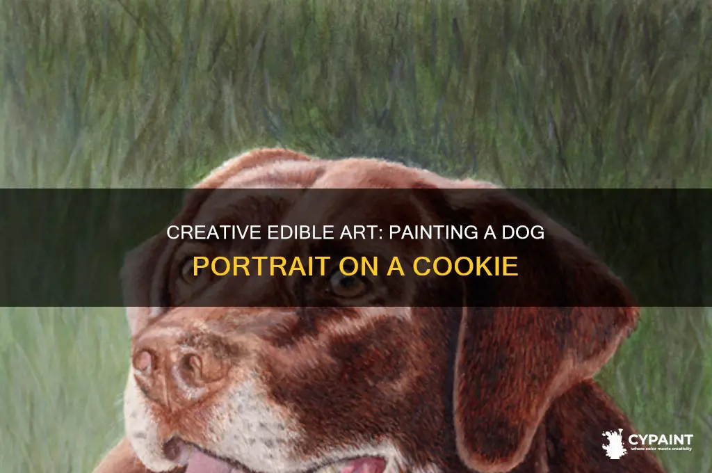 how to paint a dog on a cookie
