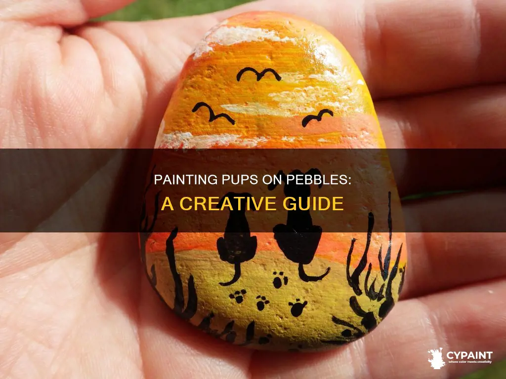 how to paint a dog on a small rock