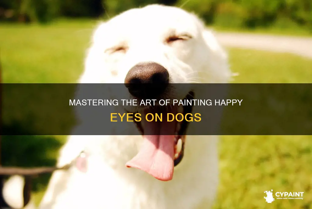 how to paint a dogs eyes to look happy