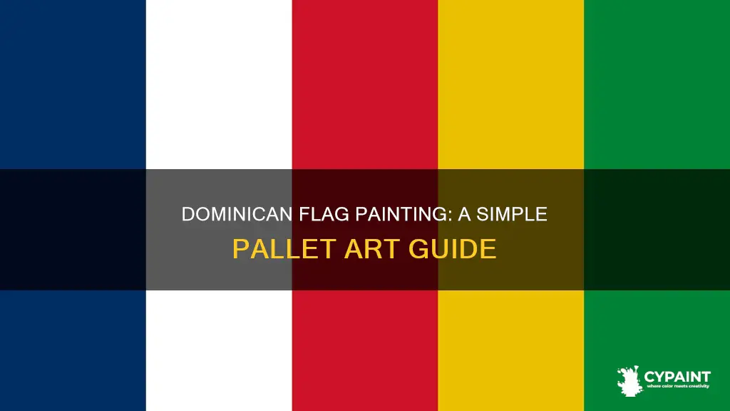 how to paint a dominican flag on a palet