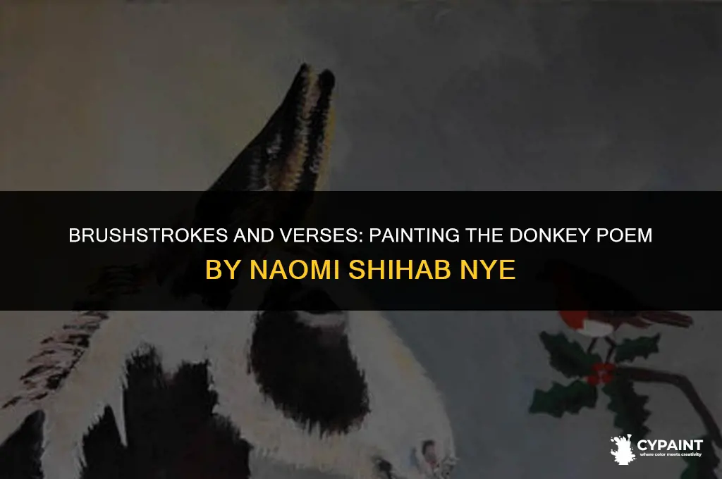 how to paint a donkey poem by naomi shihab nye