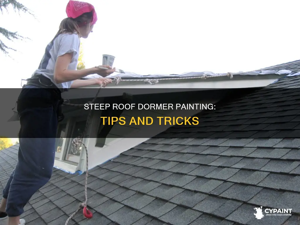how to paint a dormer on a steep roof