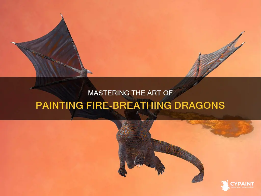 how to paint a dragon flying and breathing fire