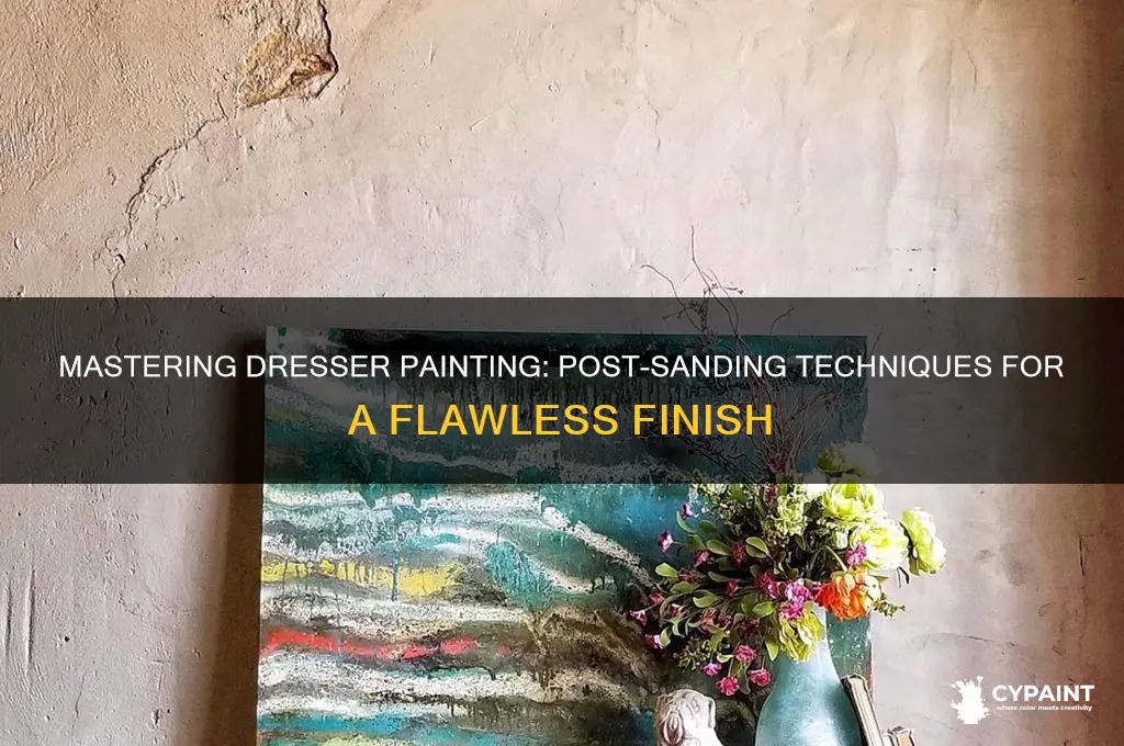 how to paint a dresser after sanding