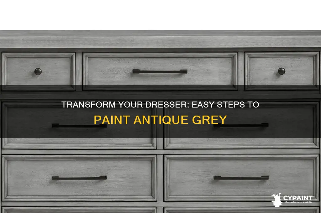 how to paint a dresser antique grey