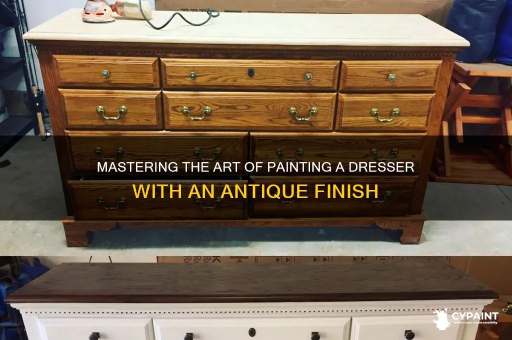 how to paint a dresser antique look