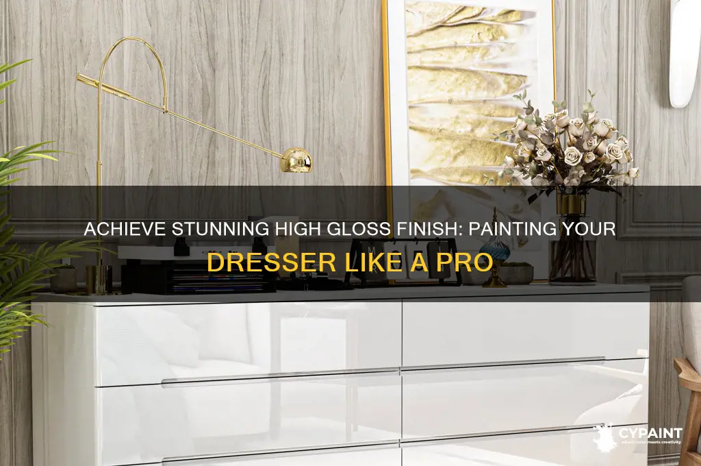 how to paint a dresser high gloss