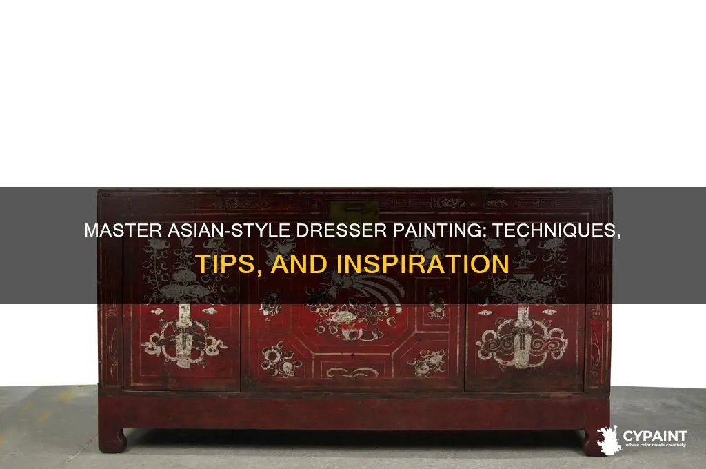 how to paint a dresser in asian style