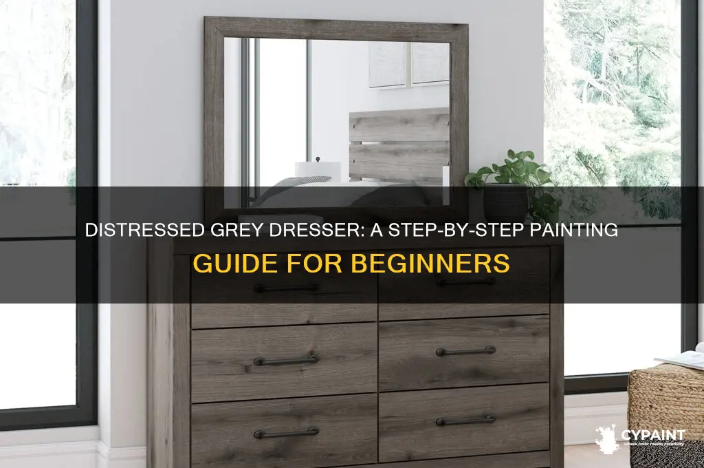 how to paint a dresser in distressed grey