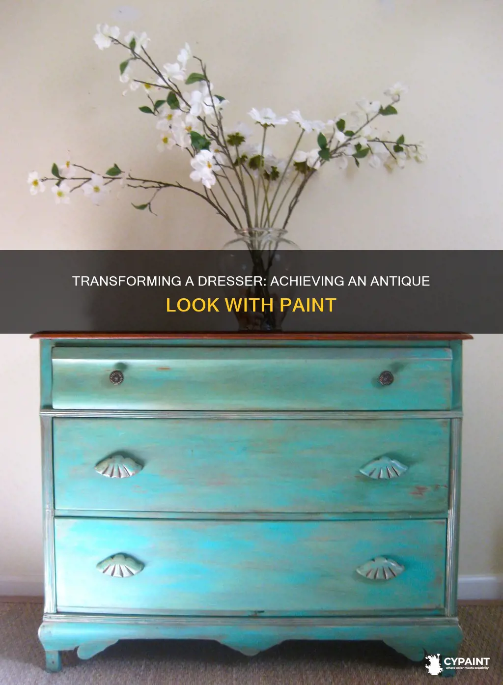 how to paint a dresser in faux antique look