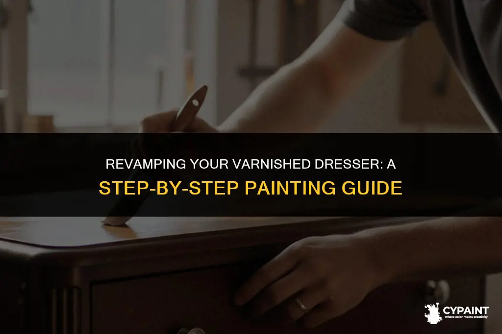 how to paint a dresser that has varnish on it