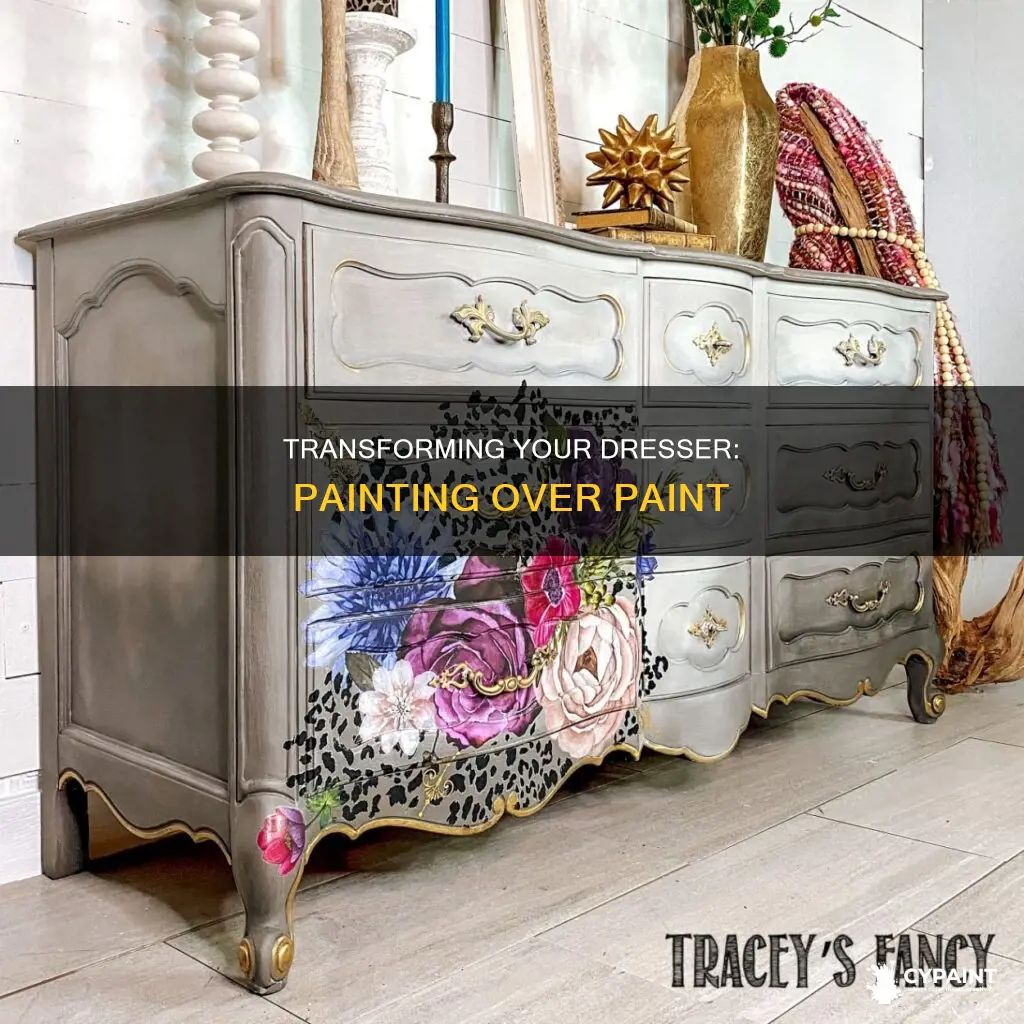 how to paint a dresser that is already painted